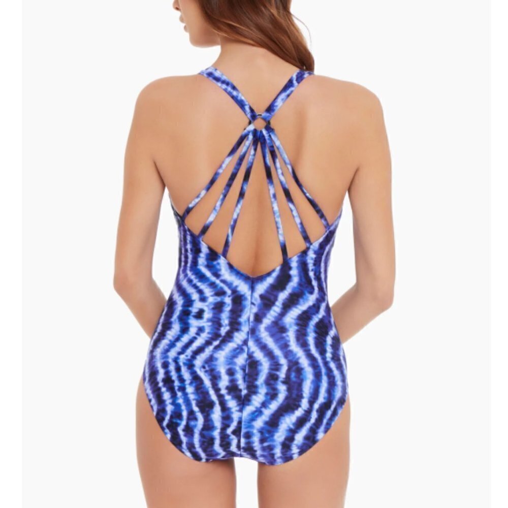 Magicsuit 'New Wave Drew' Tie-Dye One-Piece Swimsuit, Blue Multi - Picture 2 of 6